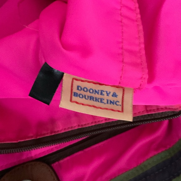 Doony and Bourke Green and Blue striped canvas bag - Picture 5 of 6